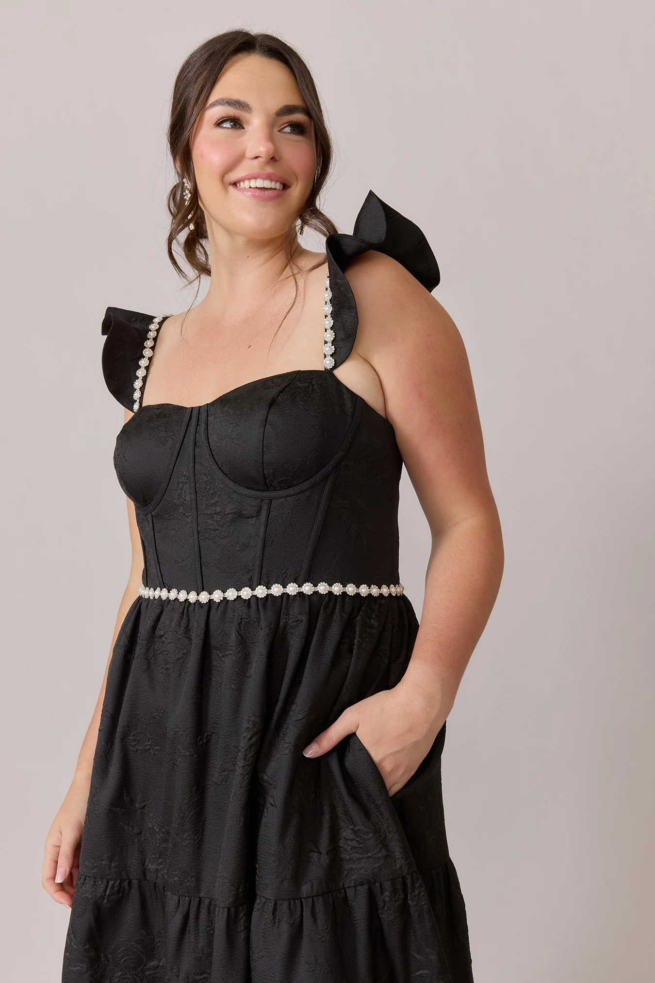 Violet Luxe Jacquard Dress | Made To Order - Image 28