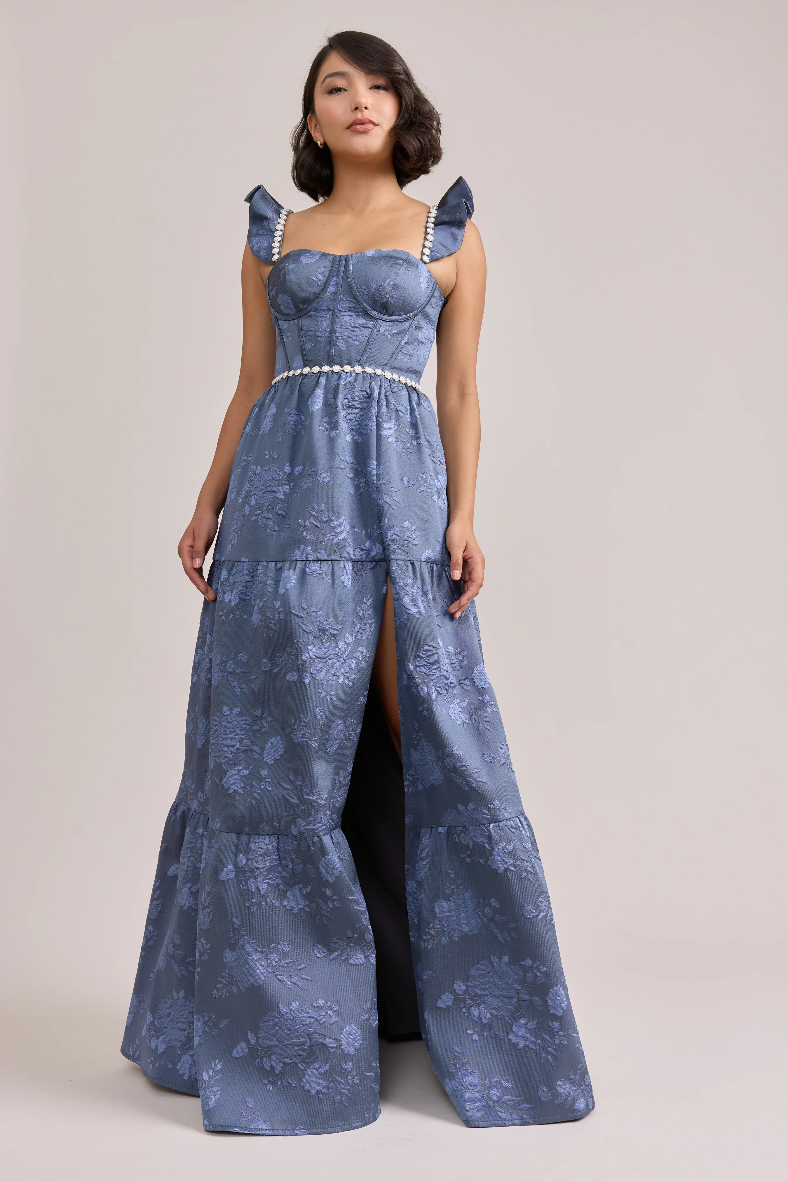 Violet Luxe Jacquard Dress | Made To Order - Image 34