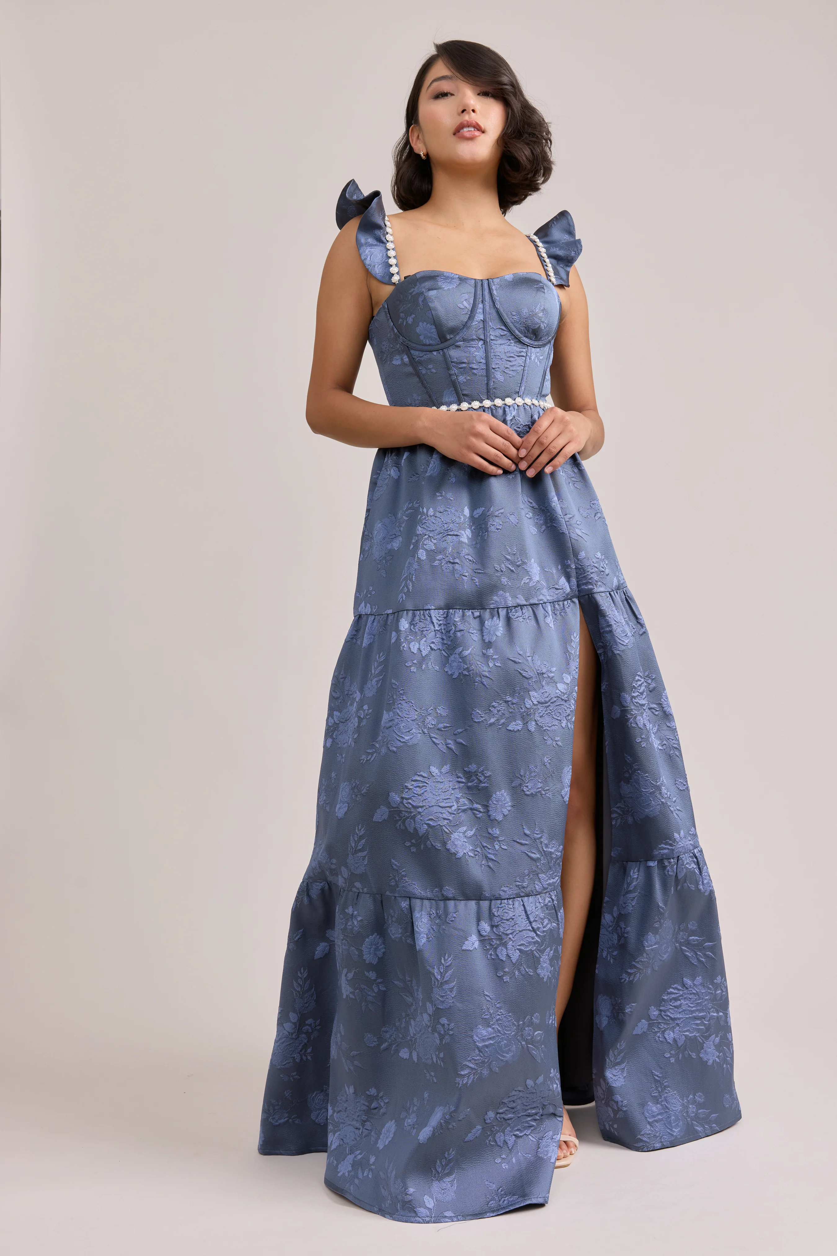 Violet Luxe Jacquard Dress | Made To Order - Image 35