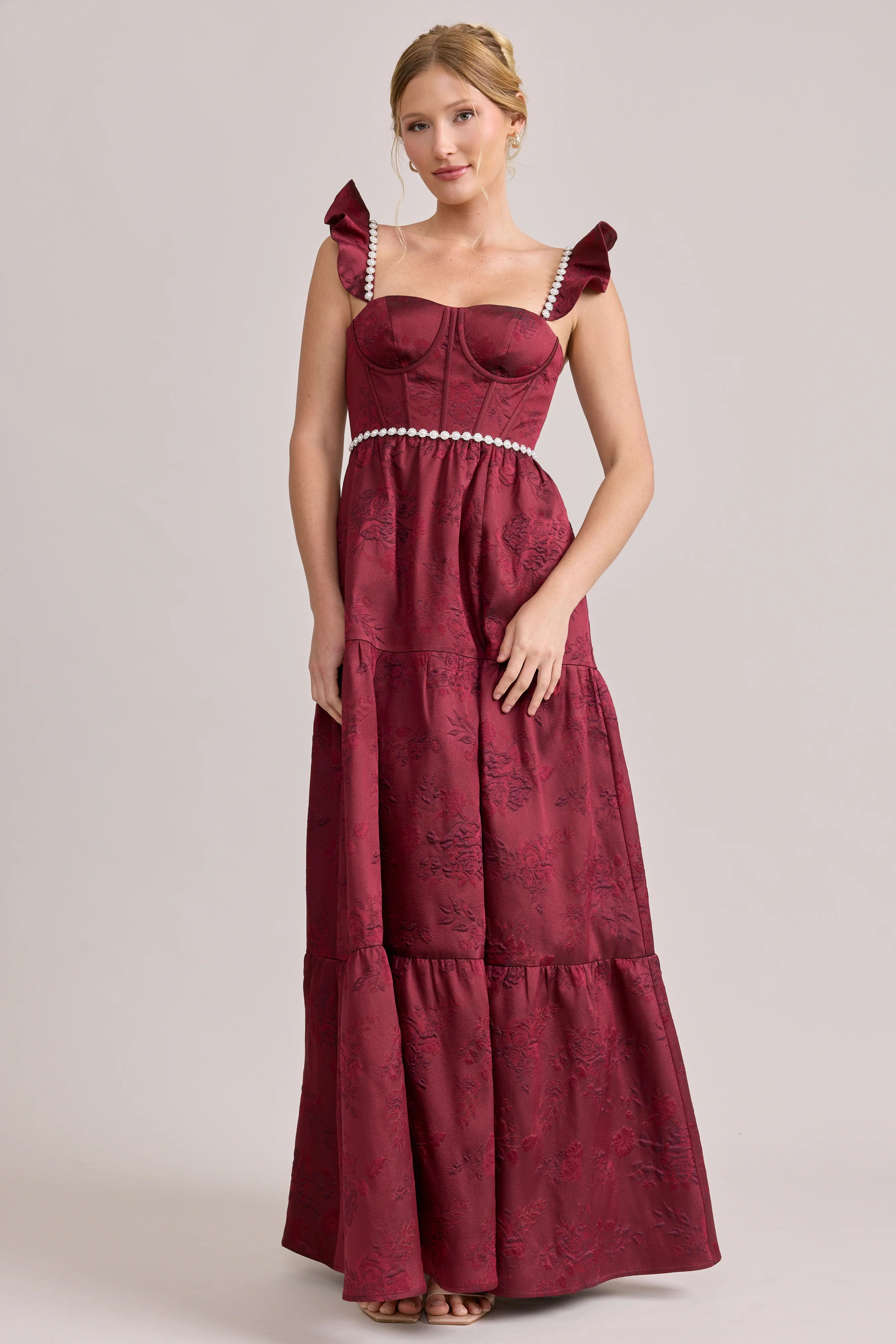 Violet Luxe Jacquard Dress | Made To Order - Image 45