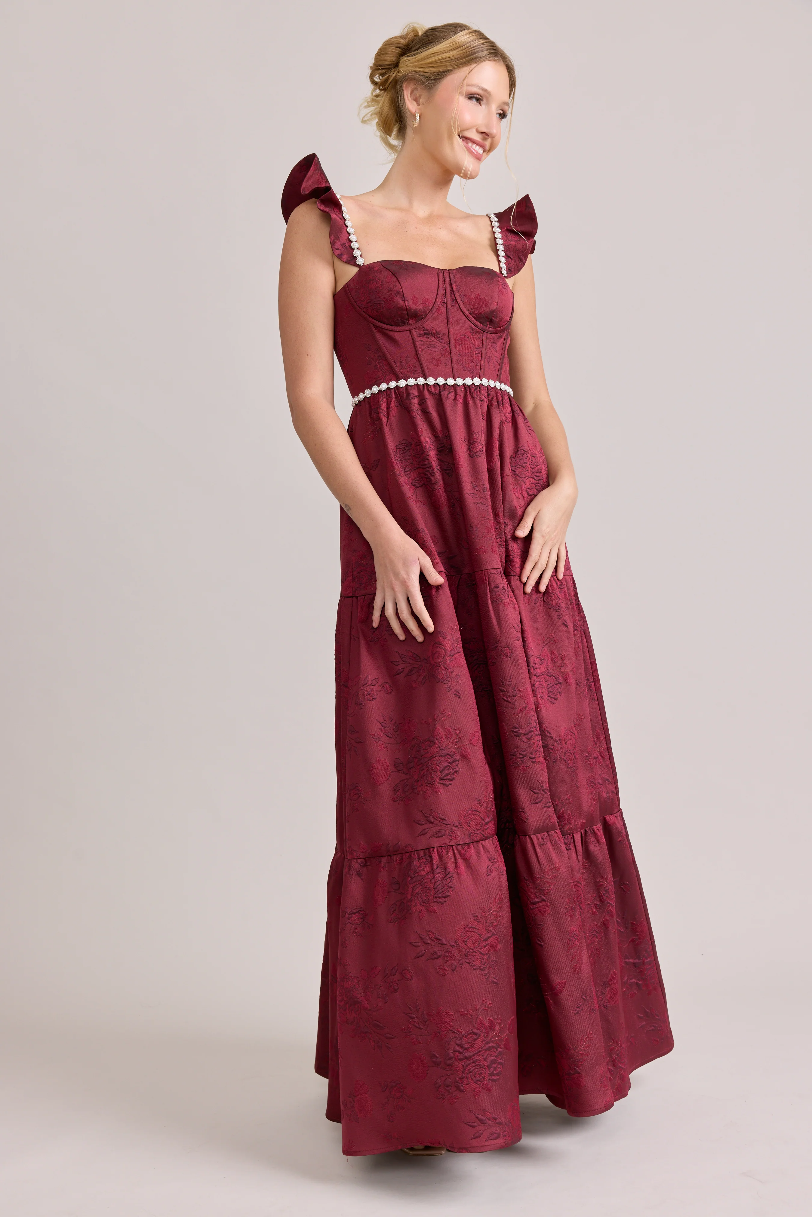 Violet Luxe Jacquard Dress | Made To Order - Image 46