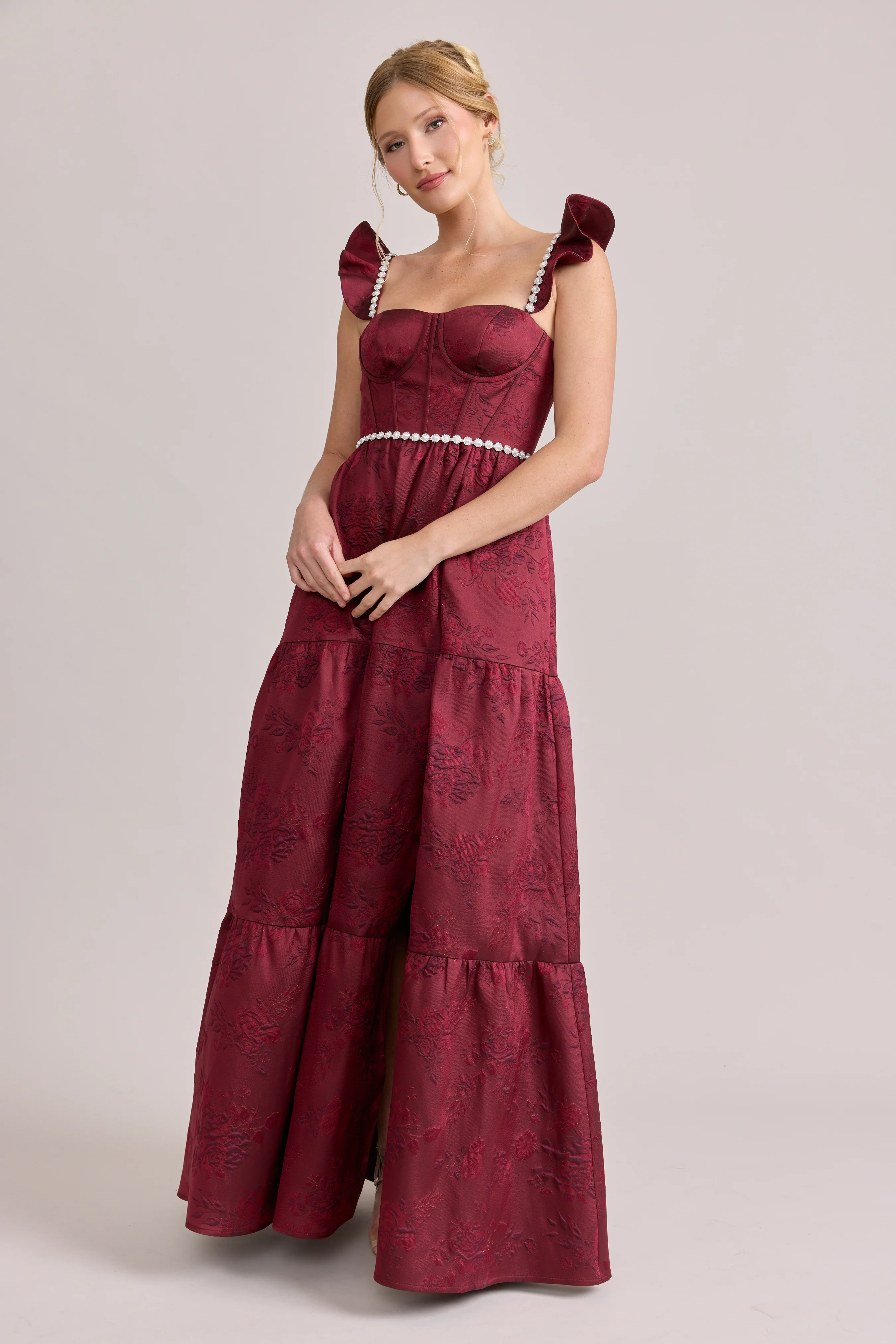 Violet Luxe Jacquard Dress | Made To Order - Image 47