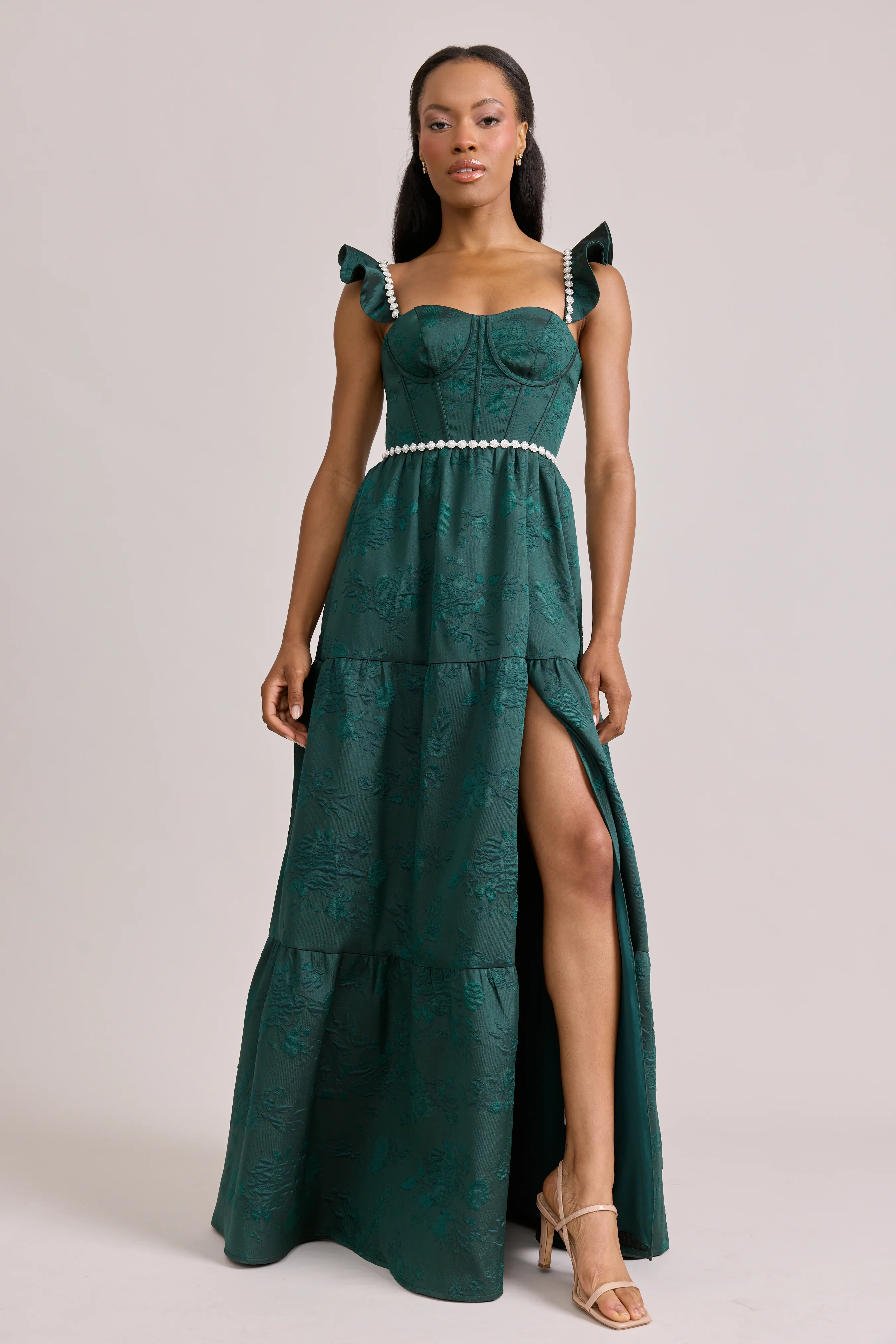 Violet Luxe Jacquard Dress | Made To Order - Image 49