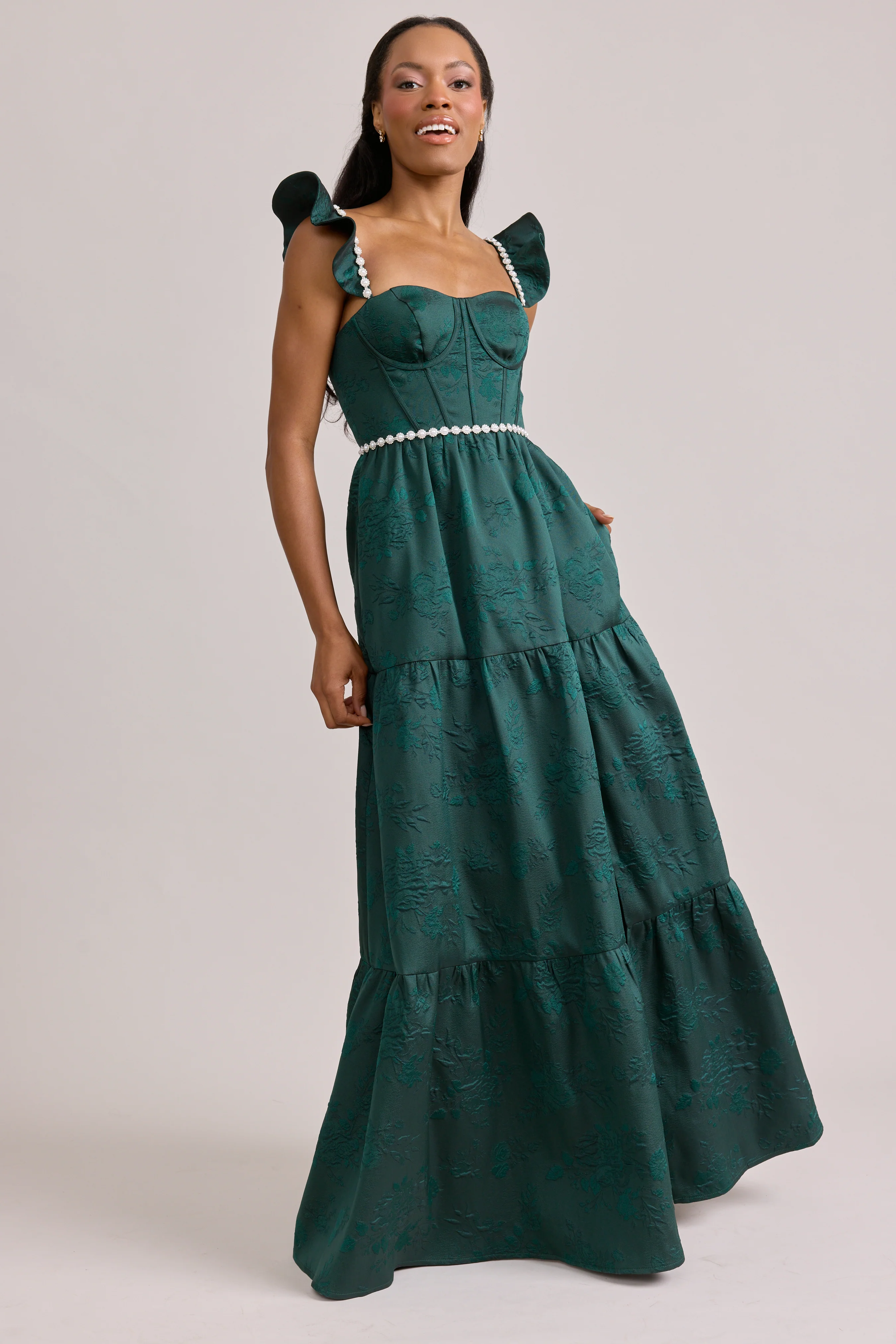 Violet Luxe Jacquard Dress | Made To Order - Image 52