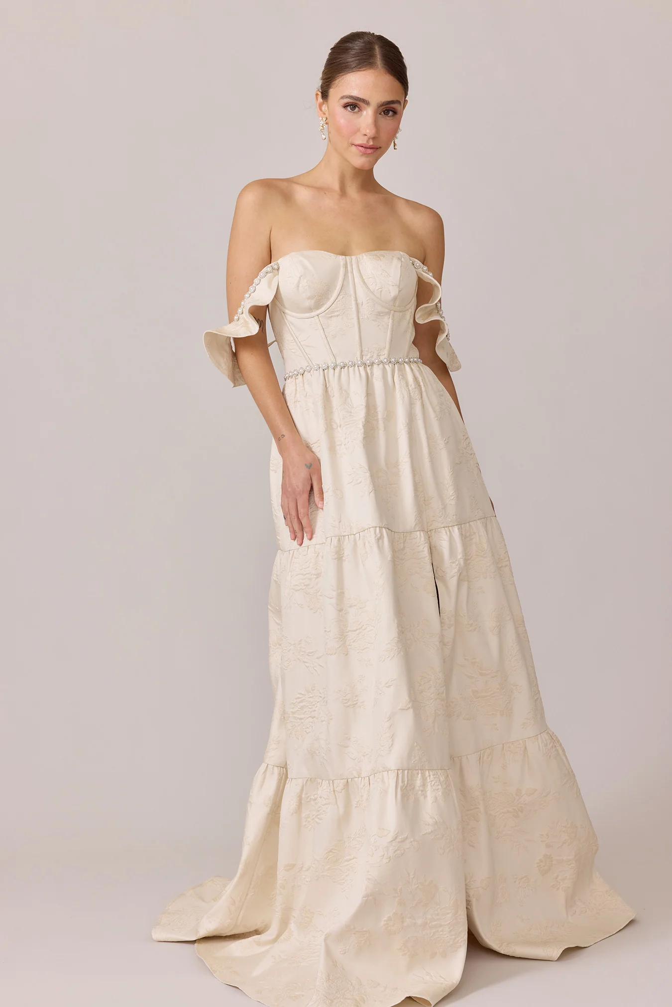 Violet Luxe Jacquard Dress | Made To Order - Image 9