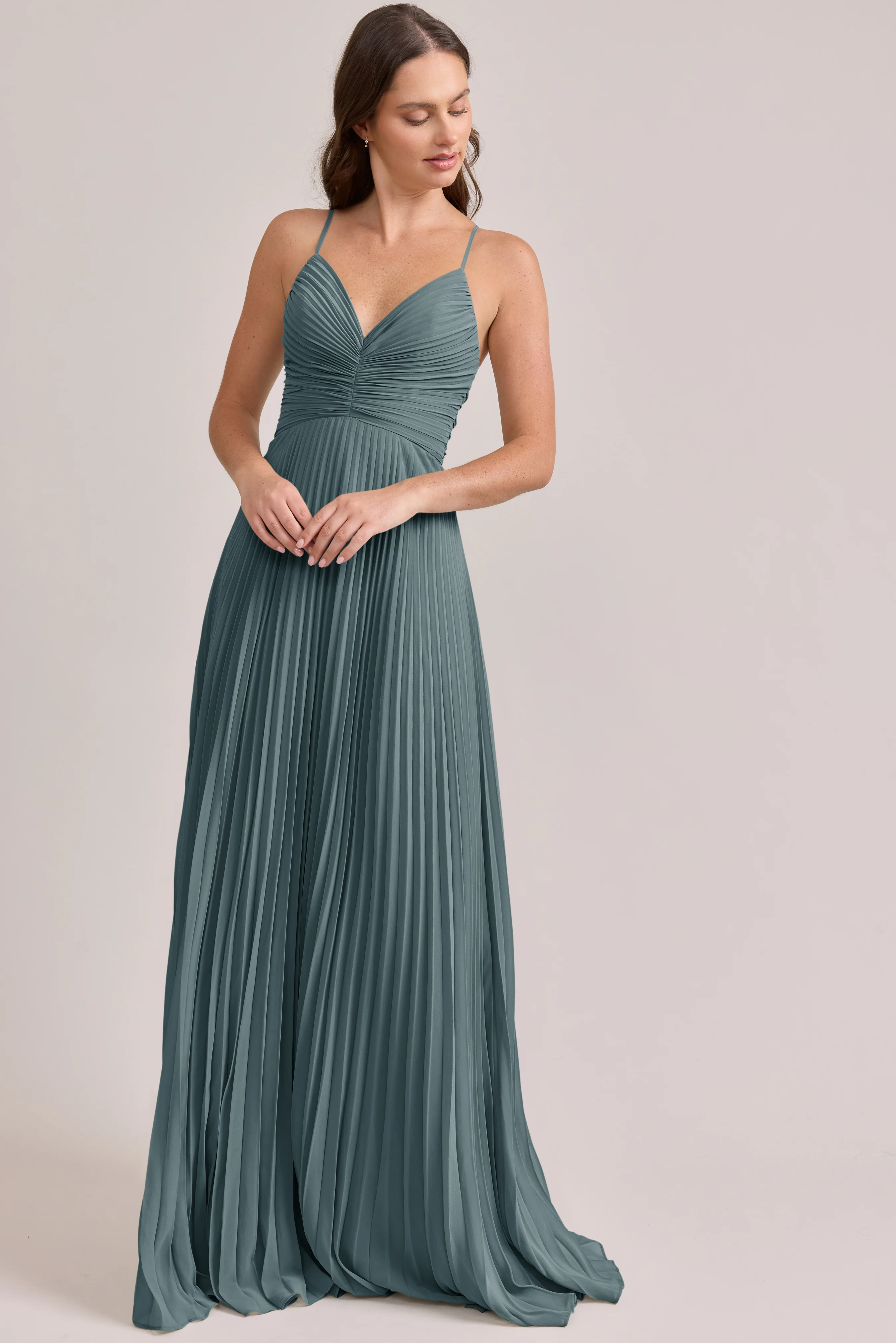 Vivian Chiffon Pleated Dress | Made To Order - Image 44