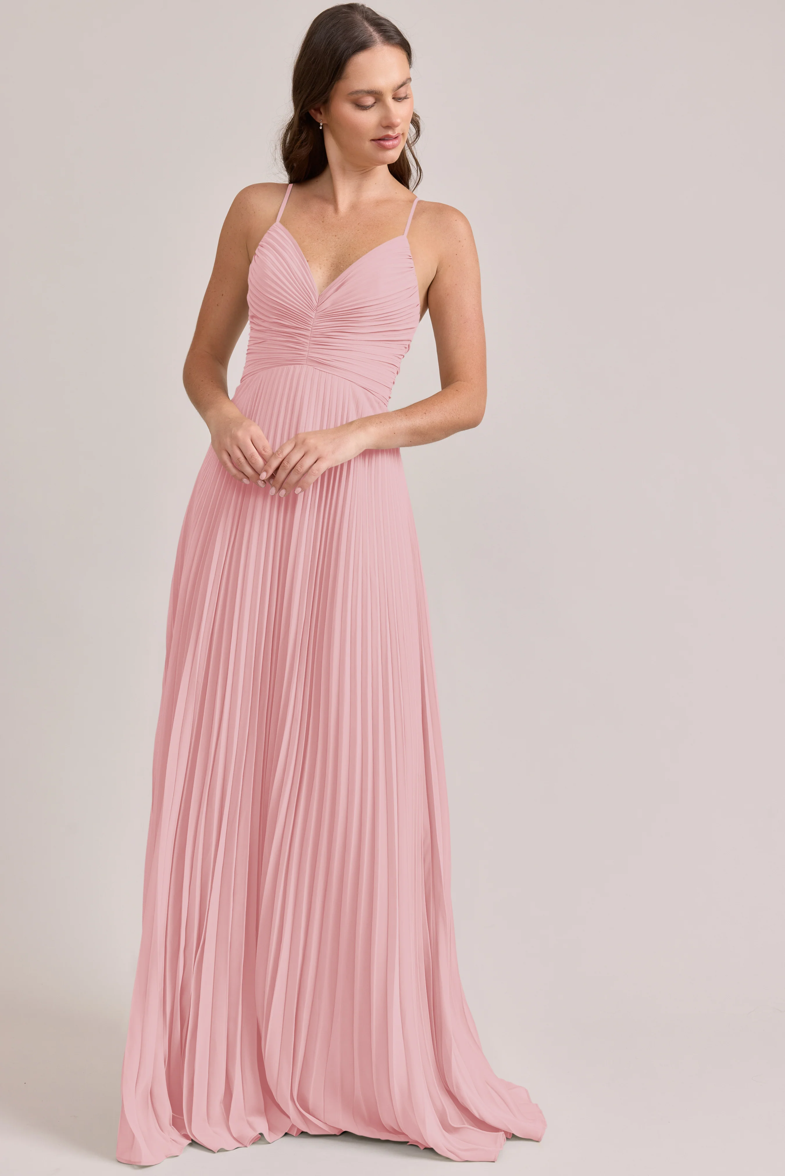 Vivian Chiffon Pleated Dress | Made To Order - Image 47