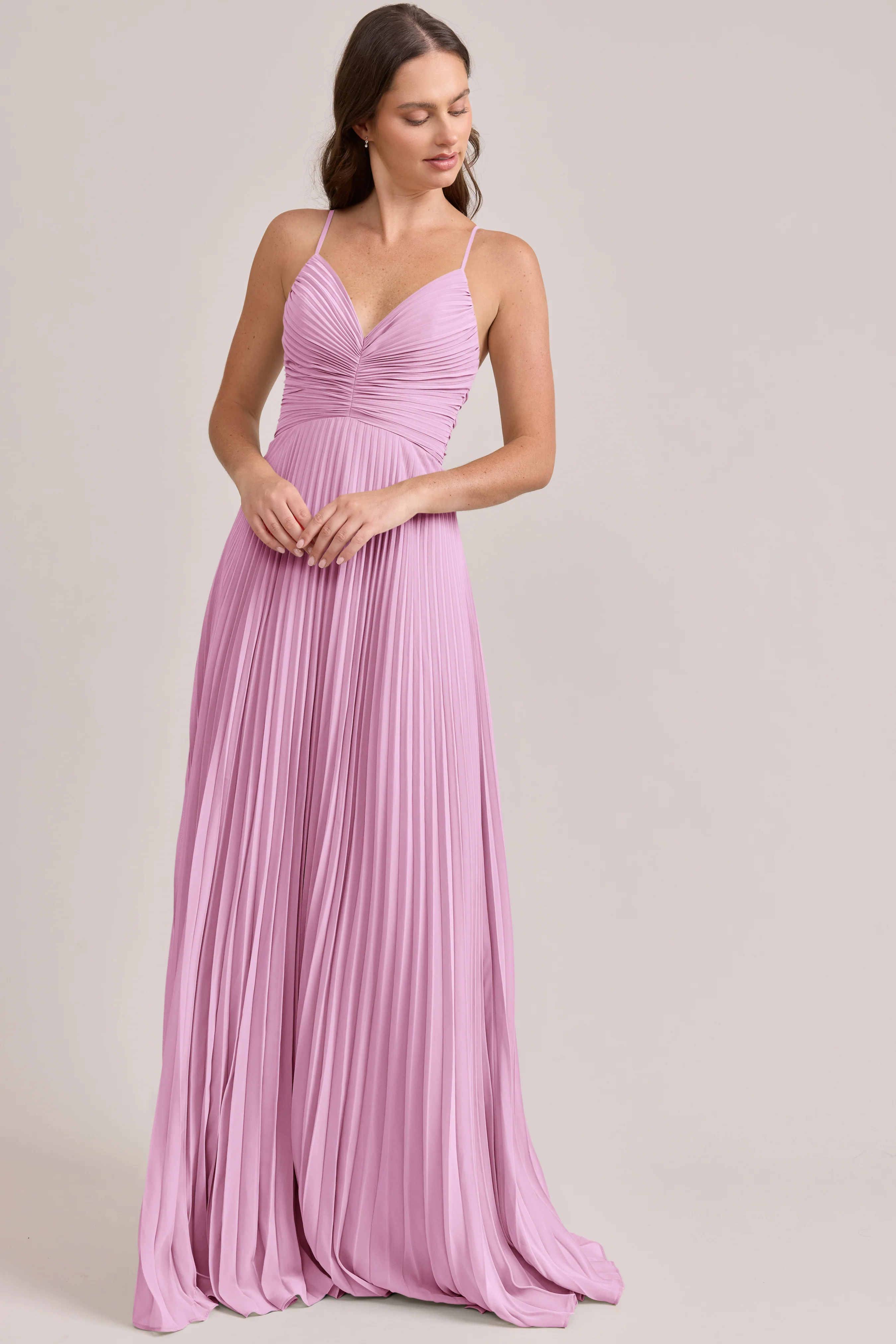 Vivian Chiffon Pleated Dress | Made To Order - Image 78