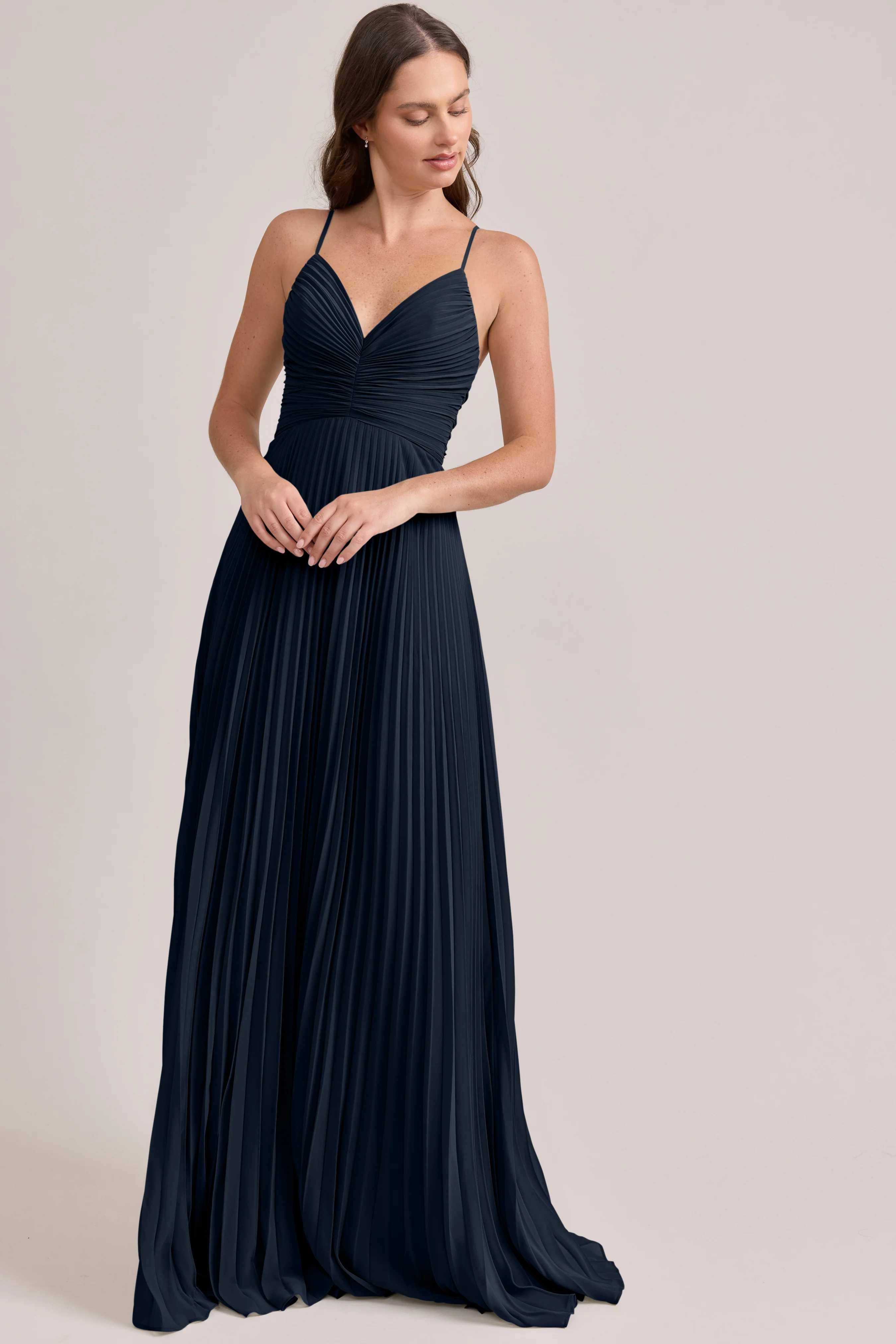 Vivian Chiffon Pleated Dress | Made To Order - Image 87