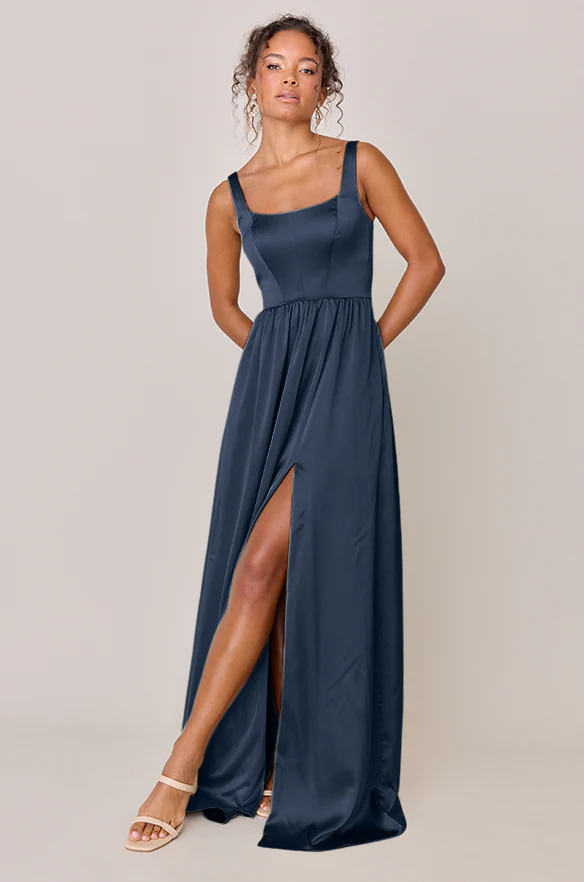 Whitney Satin Dress | Made To Order - Image 112