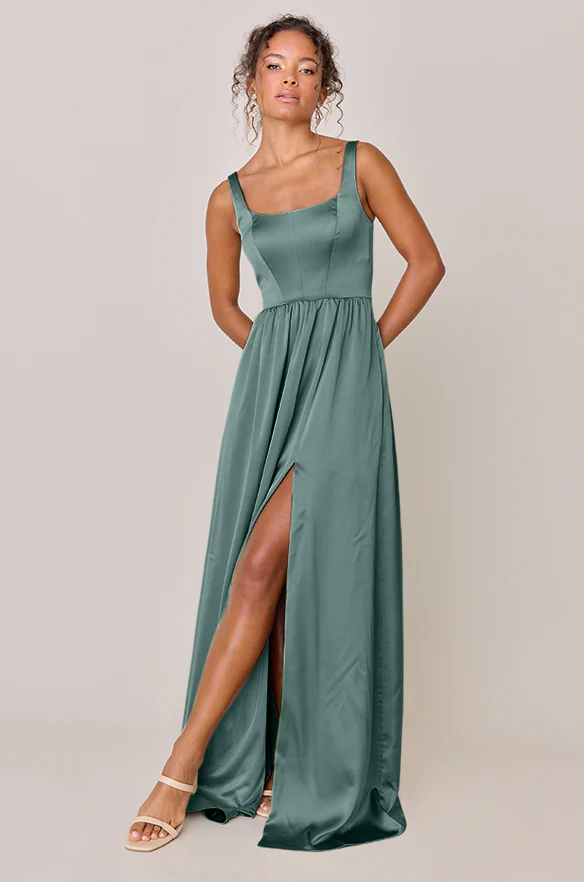 Whitney Satin Dress | Made To Order - Image 118