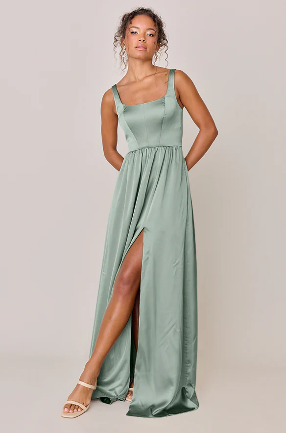 Whitney Satin Dress | Made To Order - Image 130