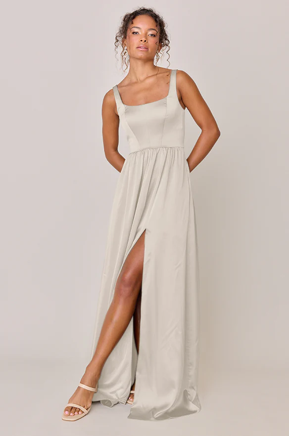 Whitney Satin Dress | Made To Order - Image 142
