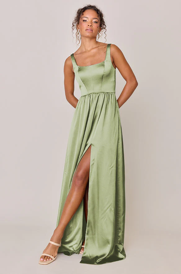 Whitney Satin Dress | Made To Order - Image 218