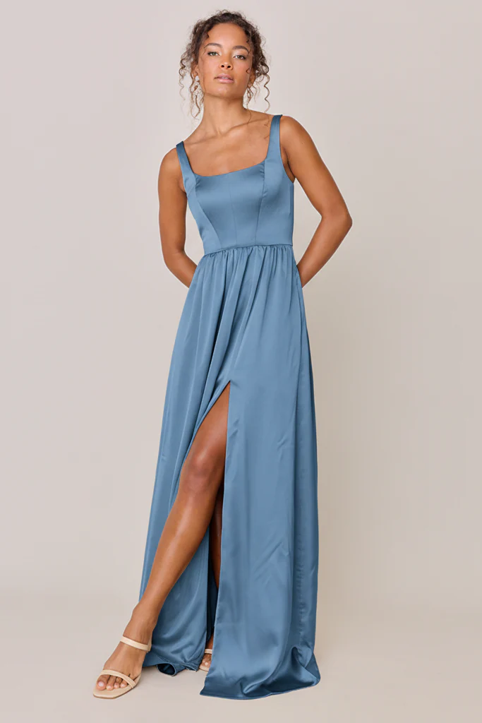 Whitney Satin Dress | Made To Order - Image 223