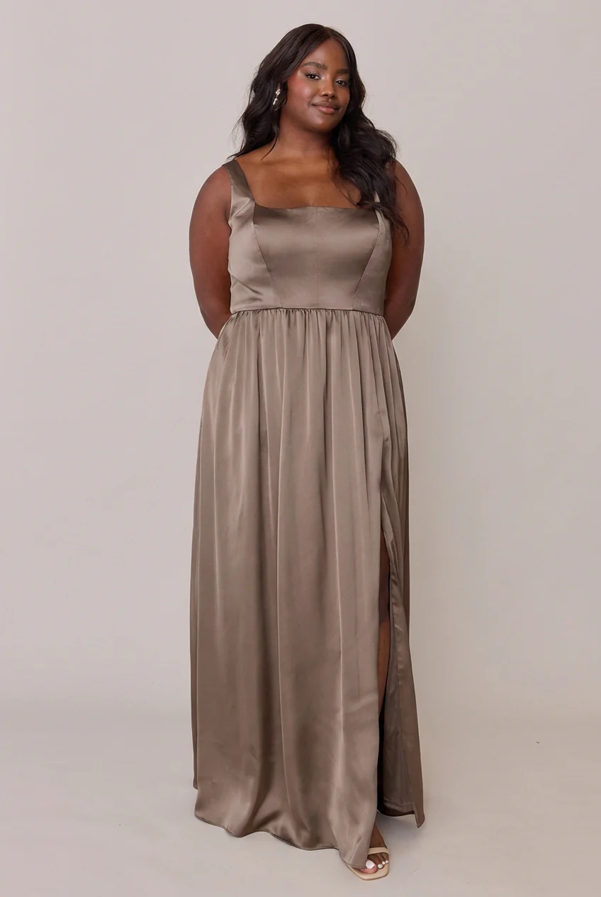 Whitney Satin Dress | Made To Order - Image 225