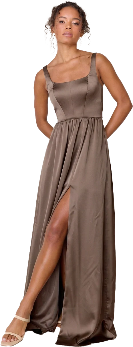 Whitney Satin Dress | Made To Order - Image 230