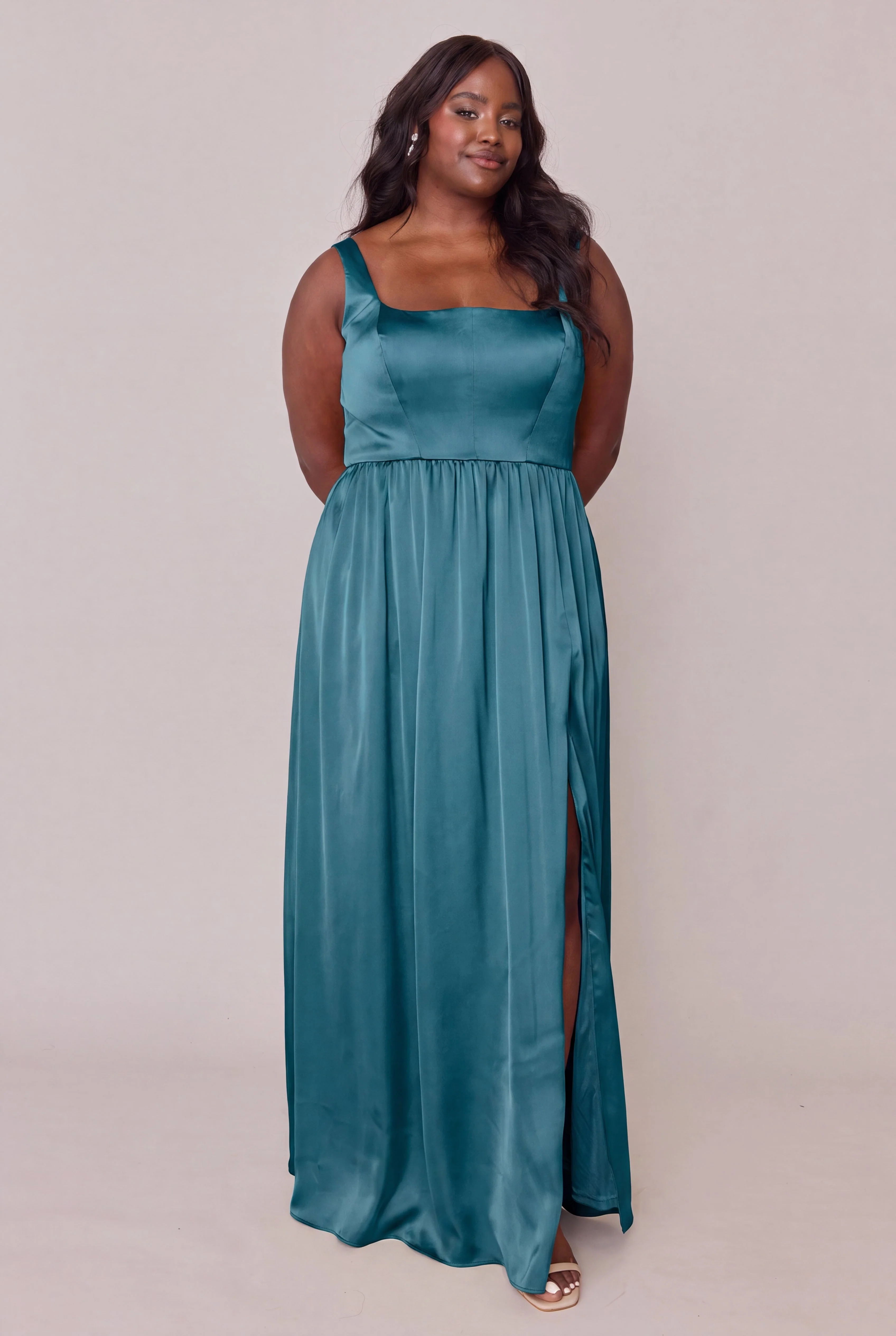 Whitney Satin Dress | Made To Order - Image 235
