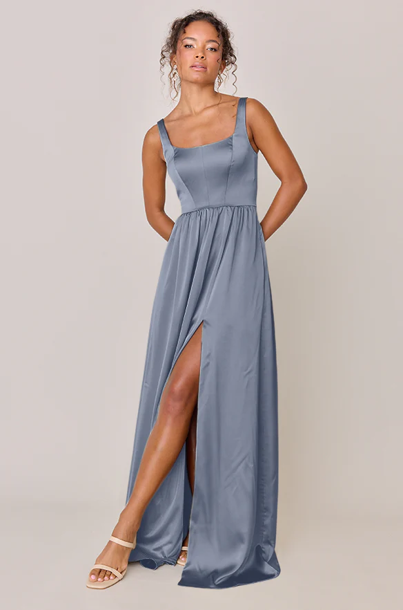 Whitney Satin Dress | Made To Order - Image 48
